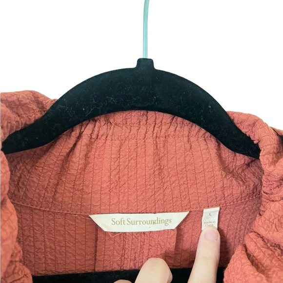 Soft Surroundings Gauze Terracota Longline Top - Picture 9 of 9